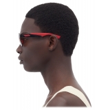 Bottega Veneta - Occhiali da Sole Mitre Aviatore in Metallo - Nero Rosso - Occhiali da Sole - Bottega Veneta Eyewear