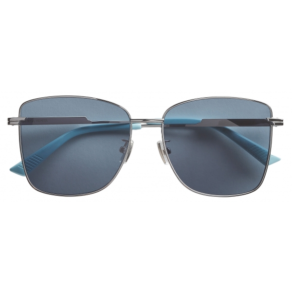 Bottega Veneta - Classic Square Sunglasses - Ruthenium Blue - Sunglasses - Bottega Veneta Eyewear