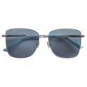 Bottega Veneta - Classic Square Sunglasses - Ruthenium Blue - Sunglasses - Bottega Veneta Eyewear