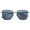 Bottega Veneta - Occhiali da Sole Quadrati Classico - Rutenio Blu - Occhiali da Sole - Bottega Veneta Eyewear