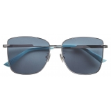 Bottega Veneta - Classic Square Sunglasses - Ruthenium Blue - Sunglasses - Bottega Veneta Eyewear