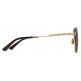 Bottega Veneta - Classic Square Sunglasses - Gold/Brown - Sunglasses - Bottega Veneta Eyewear