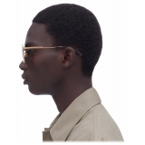 Bottega Veneta - Occhiali da Sole Quadrati Classico - Oro Marrone - Occhiali da Sole - Bottega Veneta Eyewear