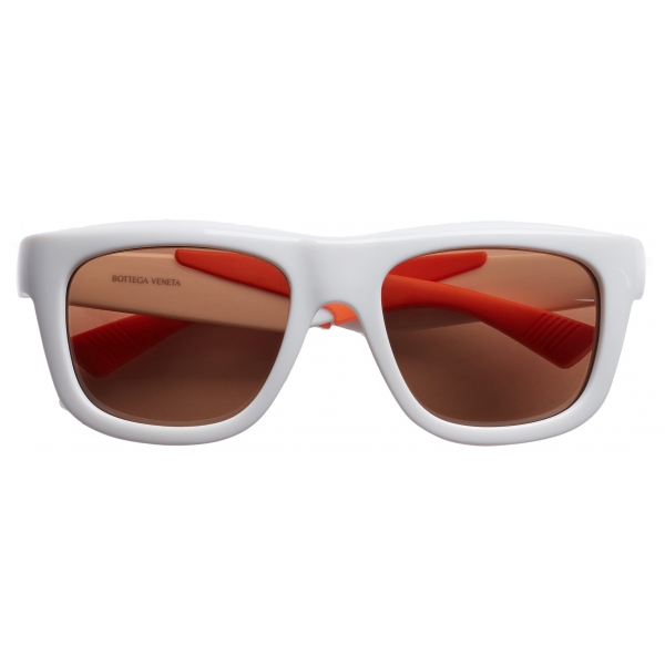 Bottega Veneta - Mitre Square Sunglasses - Ivory Brown - Sunglasses ...