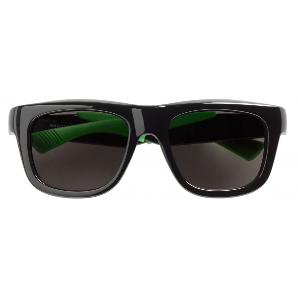 Bottega Veneta - Mitre Square Sunglasses - Black Grey - Sunglasses ...