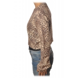 Aniye By - Crew Neck Sweater in Speckled Yarn - Beige - Knit - Made in Italy - Luxury Exclusive Collection
