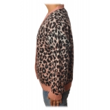 Aniye By - Cardigan in Animalier Pattern - Pink/Black - Knit - Made in Italy - Luxury Exclusive Collection