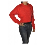 Aniye By - Sweater with String Detail - Red - Knit - Made in Italy - Luxury Exclusive Collection