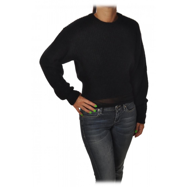 Aniye By - Sweater with String Detail - Black - Knit - Made in Italy - Luxury Exclusive Collection