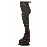 Aniye By - Floral Patterned Flared Pant - Black - Pants - Made in Italy - Luxury Exclusive Collection