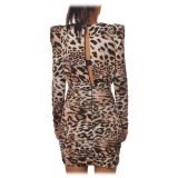 Aniye By - Spotted Sheath Dress - Black/Beige - Dress - Made in Italy - Luxury Exclusive Collection