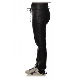 Aniye By - Faux Leather Pants with Tie Detail - Black - Pants - Made in Italy - Luxury Exclusive Collection