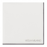 Viola Milano - Fazzoletto da Taschino Classico 100% Cotone - Nero - Handmade in Italy - Luxury Exclusive Collection