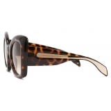 Alexander McQueen - Women's The Curve Butterfly Sunglasses - Havana - Alexander McQueen Eyewear