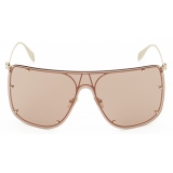 Alexander McQueen - Skull Mask Sunglasses - Gold Brown - Alexander McQueen Eyewear