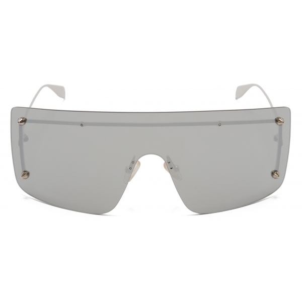 Alexander McQueen - Spike Studs Mask Sunglasses - Silver - Alexander McQueen Eyewear