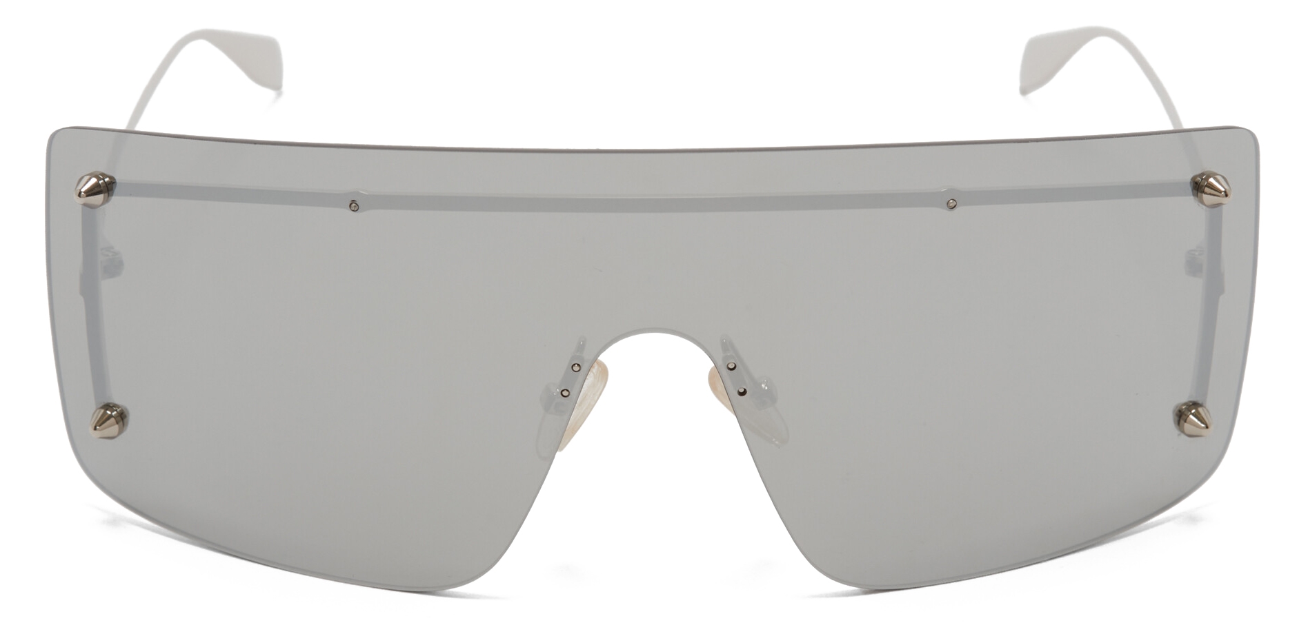 Alexander McQueen - Spike Studs Mask Sunglasses - Silver - Alexander  McQueen Eyewear - Avvenice