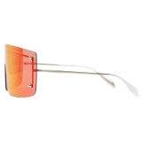 Alexander McQueen - Spike Studs Mask Sunglasses - Red Silver - Alexander McQueen Eyewear