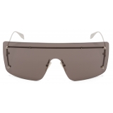 Alexander McQueen - Spike Studs Mask Sunglasses - Smoke Silver - Alexander McQueen Eyewear