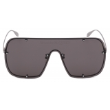 Alexander McQueen - Studs Structure Mask Sunglasses - Ruthenium - Alexander McQueen Eyewear