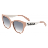 Alexander McQueen - Women's McQueen Graffiti Cat-eye Sunglasses - Pink - Alexander McQueen Eyewear