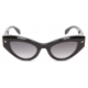 Alexander McQueen - Women's Spike Studs Cat-Eye Sunglasses - Black - Alexander McQueen Eyewear