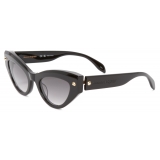 Alexander McQueen - Women's Spike Studs Cat-Eye Sunglasses - Black - Alexander McQueen Eyewear