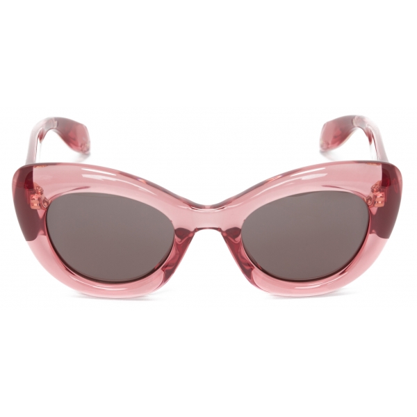 Alexander McQueen - Women's The Curve Cat-Eye Sunglasses - Light Blue ...