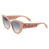 Alexander McQueen - Occhiali da Sole McQueen Graffiti Cat-Eye da Donna - Rosa - Alexander McQueen Eyewear