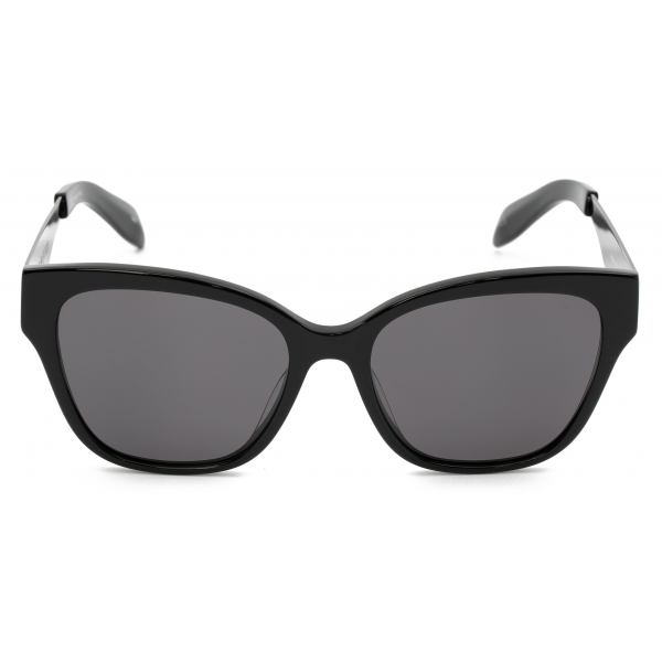 Alexander McQueen - Women's McQueen Graffiti Cat-Eye Sunglasses - Ruthenium - Alexander McQueen Eyewear