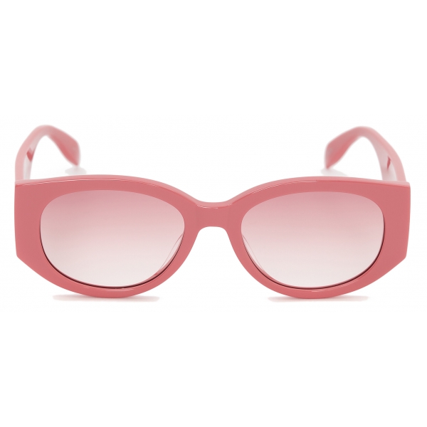 Alexander McQueen - Women's McQueen Graffiti Oval Sunglasses - Pink ...