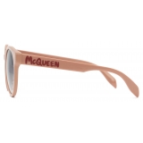 Alexander McQueen - Women's McQueen Graffiti Round Sunglasses - Pink - Alexander McQueen Eyewear