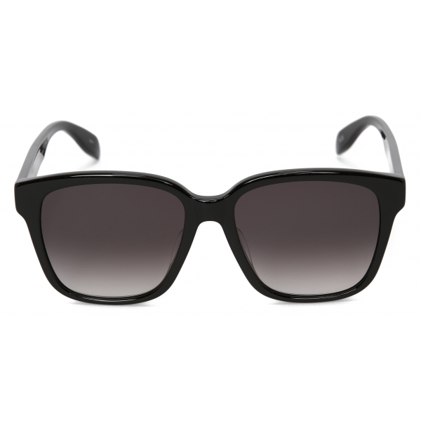 Alexander McQueen - Women's McQueen Graffiti Square Sunglasses - Black White - Alexander McQueen Eyewear