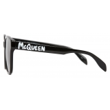 Alexander McQueen - Occhiali da Sole McQueen Graffiti Squadrati da Donna - Nero Bianco - Alexander McQueen Eyewear