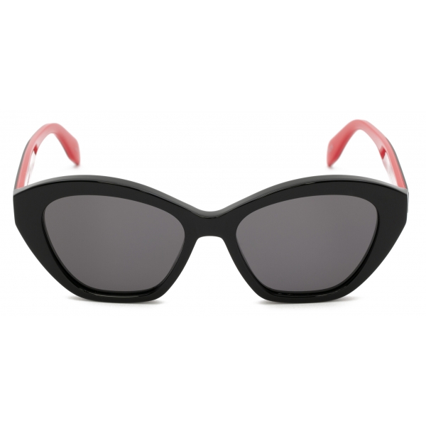 Alexander McQueen - Women's Selvedge Cat-Eye Sunglasses - Black Red - Alexander McQueen Eyewear