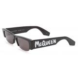 Alexander McQueen - Occhiali da Sole Slashed McQueen Graffiti da Donna - Nero - Alexander McQueen Eyewear