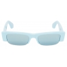 Alexander McQueen - Occhiali da Sole Slashed McQueen Graffiti da Donna - Azzurro - Alexander McQueen Eyewear