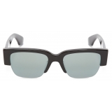 Alexander McQueen - McQueen Graffiti Square Sunglasses - Black Green - Alexander McQueen Eyewear