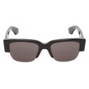 Alexander McQueen - McQueen Graffiti Square Sunglasses - Black Smoke - Alexander McQueen Eyewear