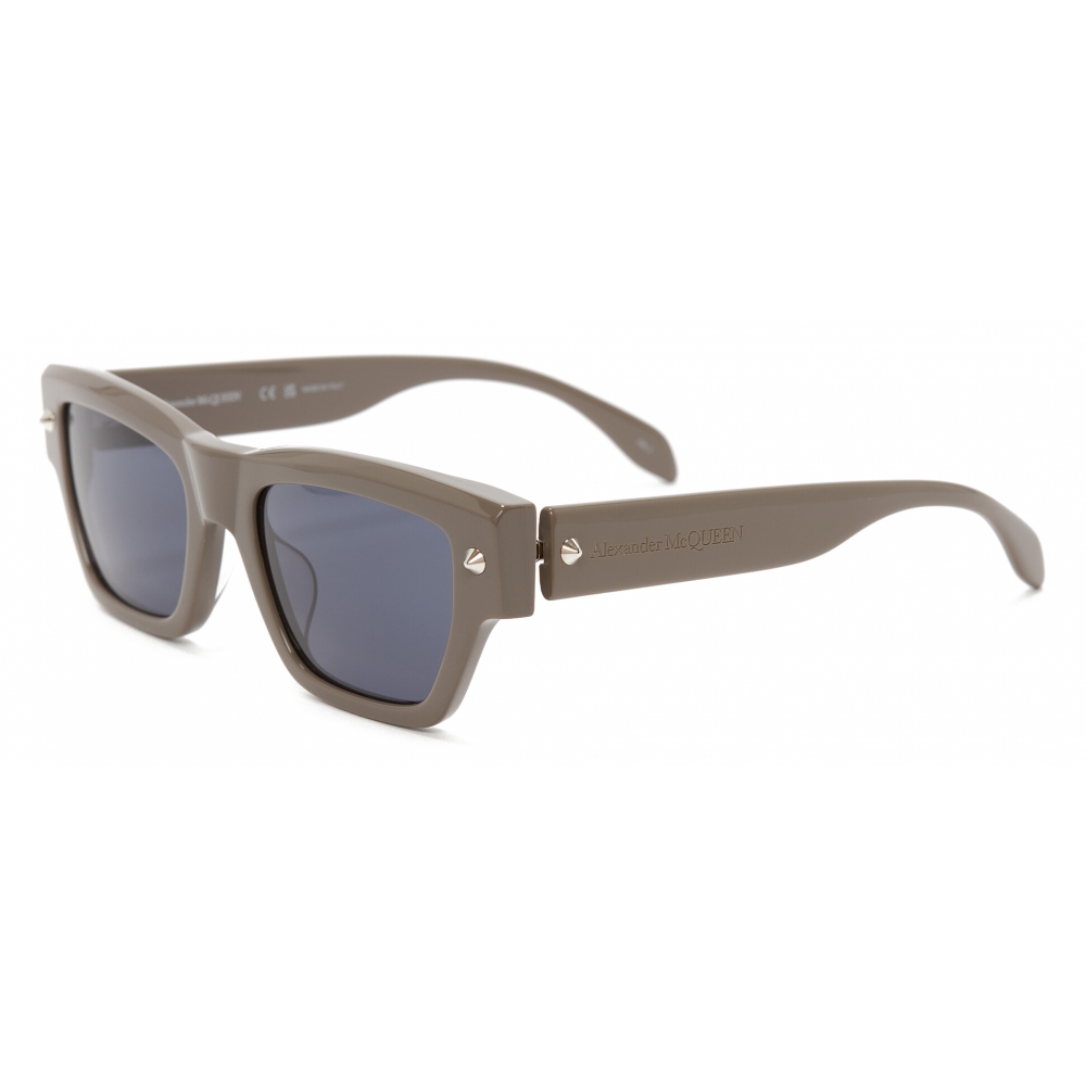 Alexander McQueen - Men's Spike Studs Rectangular Sunglasses - Taupe ...