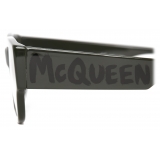Alexander McQueen - Occhiali da Sole McQueen Graffiti Rettangolari da Uomo - Kaki - Alexander McQueen Eyewear