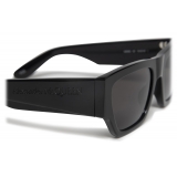 Alexander McQueen - Men's McQueen Angled Rectangular Sunglasses - Black Smoke - Alexander McQueen Eyewear