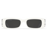 Balenciaga - Women's Dynasty Rectangle Sunglasses - White - Sunglasses - Balenciaga Eyewear