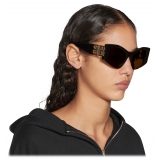 Balenciaga - Occhiali da Sole Dynasty D-Frame XL da Donna - Havana - Occhiali da Sole - Balenciaga Eyewear