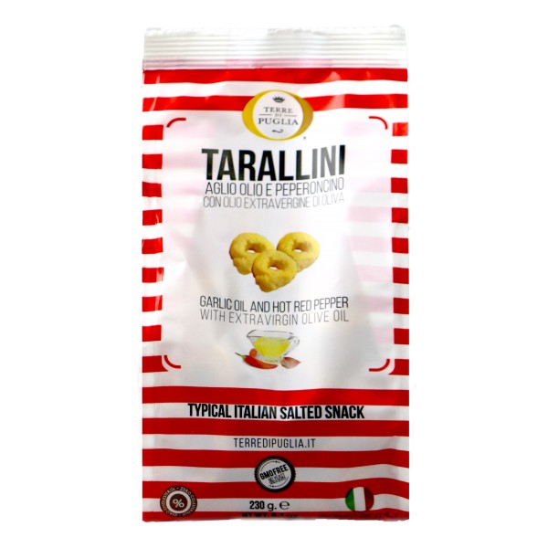 Terre di Puglia - Tarallini Millerighe - Aglio, Olio e Peperoncino - Linea Salata