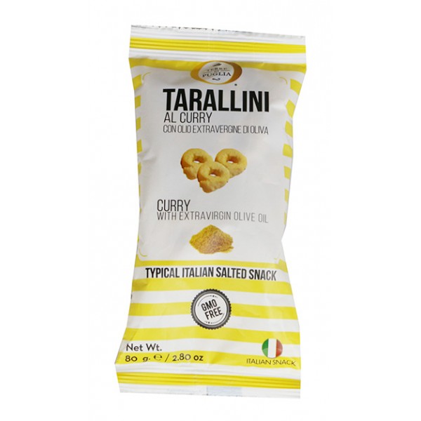 Terre di Puglia - Tarallini Millerighe - Gusto Churry - Linea Salata - Mini - 80 g
