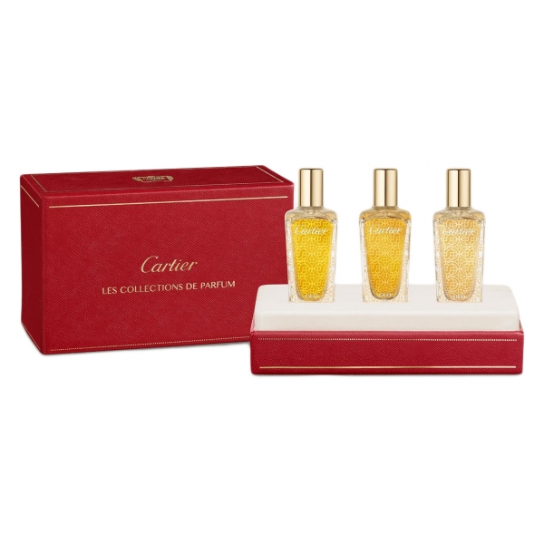 Cartier - Cofanetto 3 x 15 ml Les Heures Voyageuses Oud & Pink, Oud & Ambre, Oud & Santal - Fragranze Luxury - 3 x 15 ml