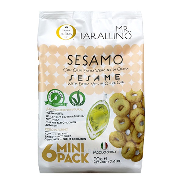 Terre di Puglia - Mr Tarallino - Sesame Flavor - Salty Line - Multipack