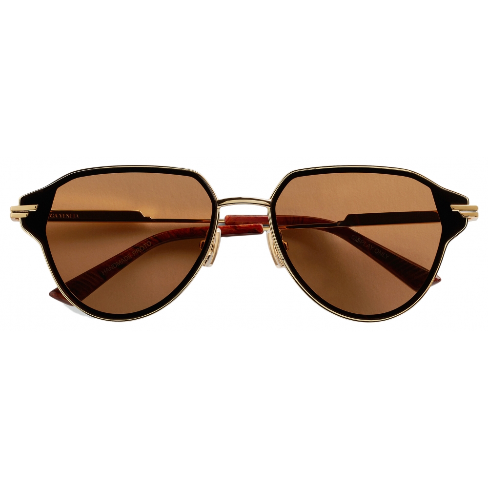 Bottega Veneta - Aviator Sunglasses - Gold - Sunglasses - Bottega Veneta  Eyewear - Avvenice