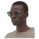 Bottega Veneta - Glaze Metal Aviator Sunglasses - Gold Green - Sunglasses - Bottega Veneta Eyewear